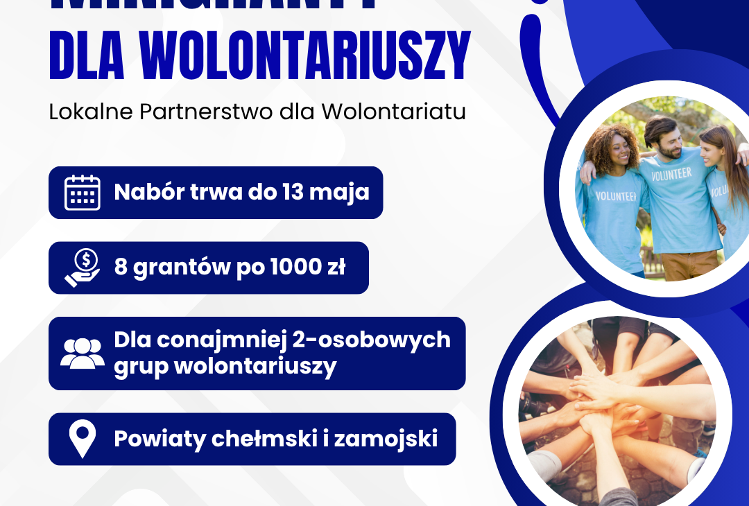 Nabór wniosków o minigranty do 1000 zł na inicjatywy wolontariackie