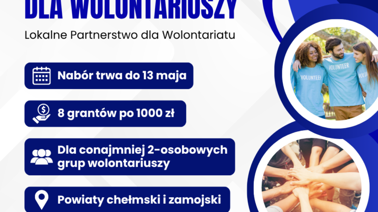 Nabór wniosków o minigranty do 1000 zł na inicjatywy wolontariackie